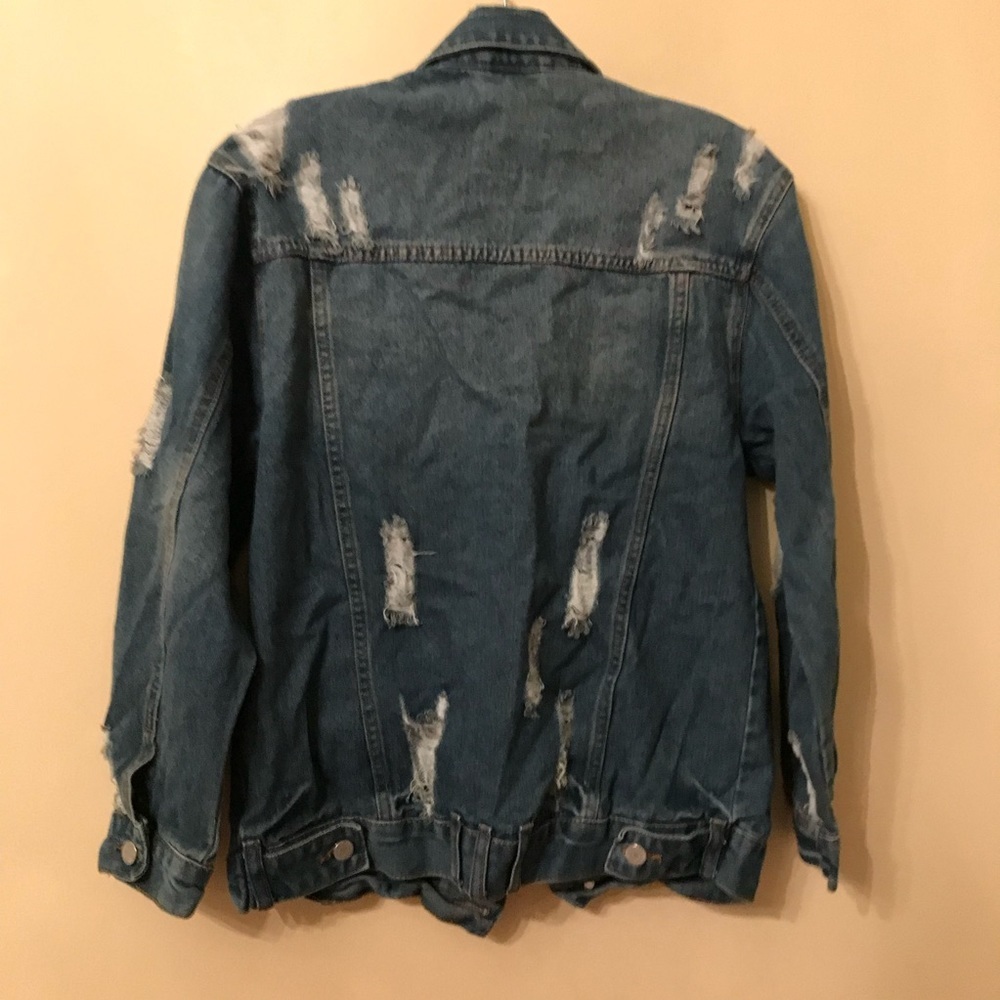 Bee & Ceci Blue Premium Denim Distressed Jacket - Picture 2 of 6